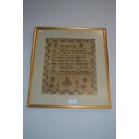 Sampler by Adam Coley 1835