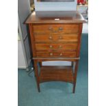 Inlaid Mahogany Edwardian Music Cabinet