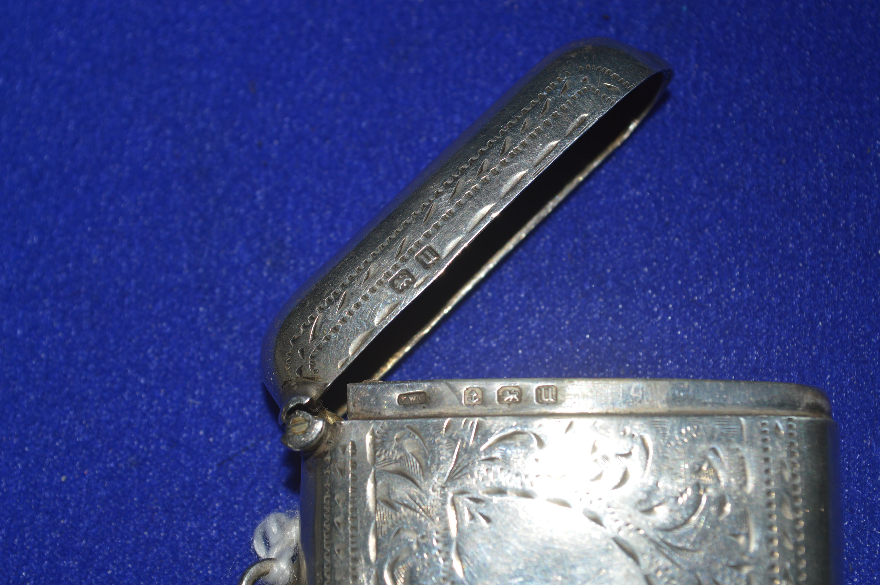 Hallmarked Sterling Silver Vesta Case, Birmingham 1919 - Image 2 of 2