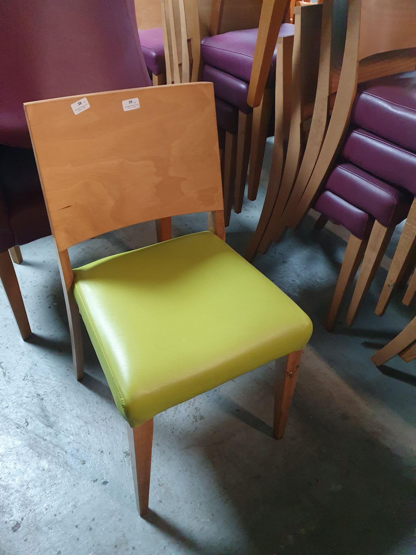 * 8 x chairs - lime pads