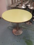 * 4 x S/S pedestal bases with round lime tops