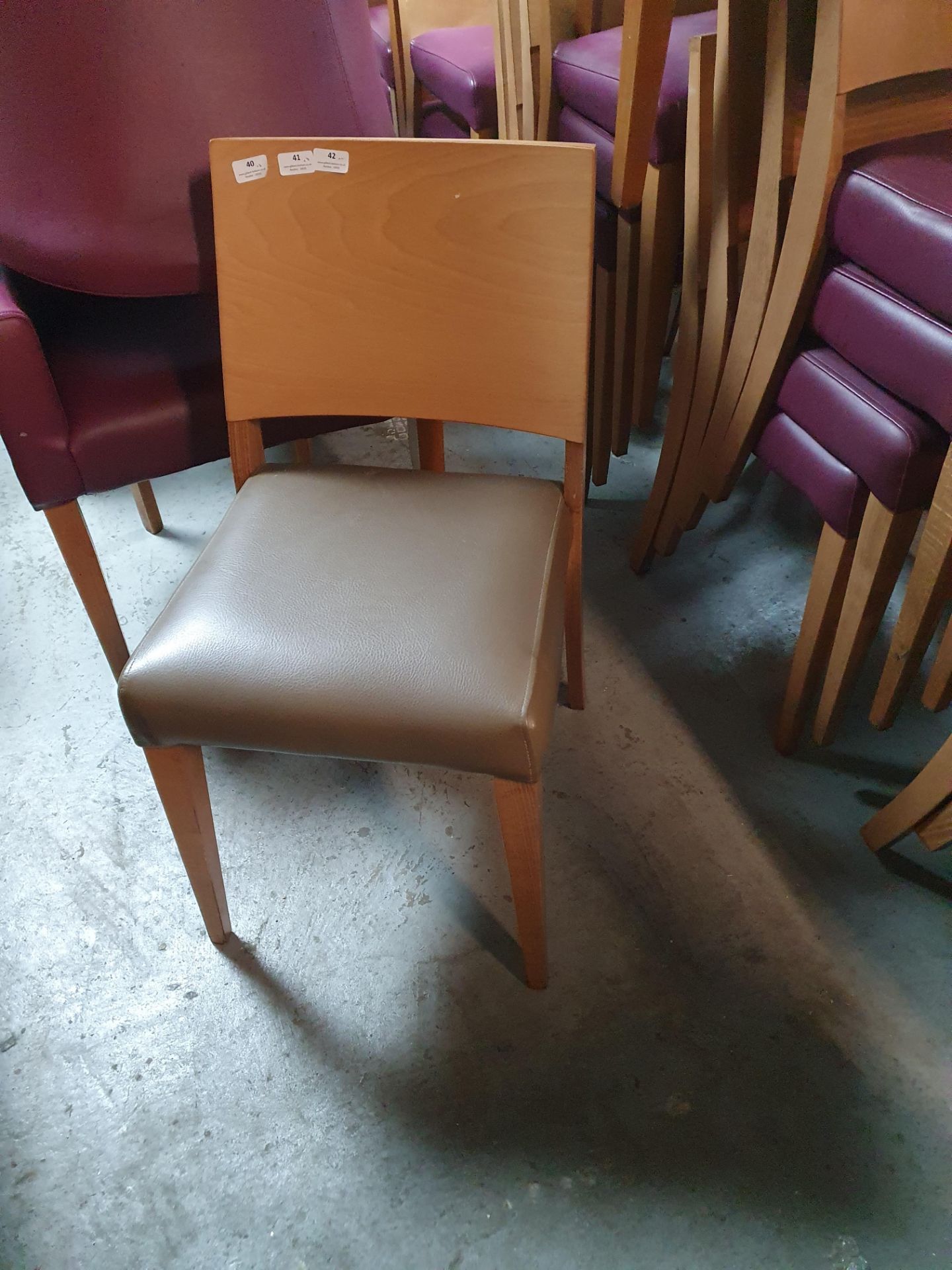 * 8 x chairs - brown pads