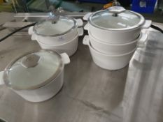 * 6 x cooking pots with 3 x lids