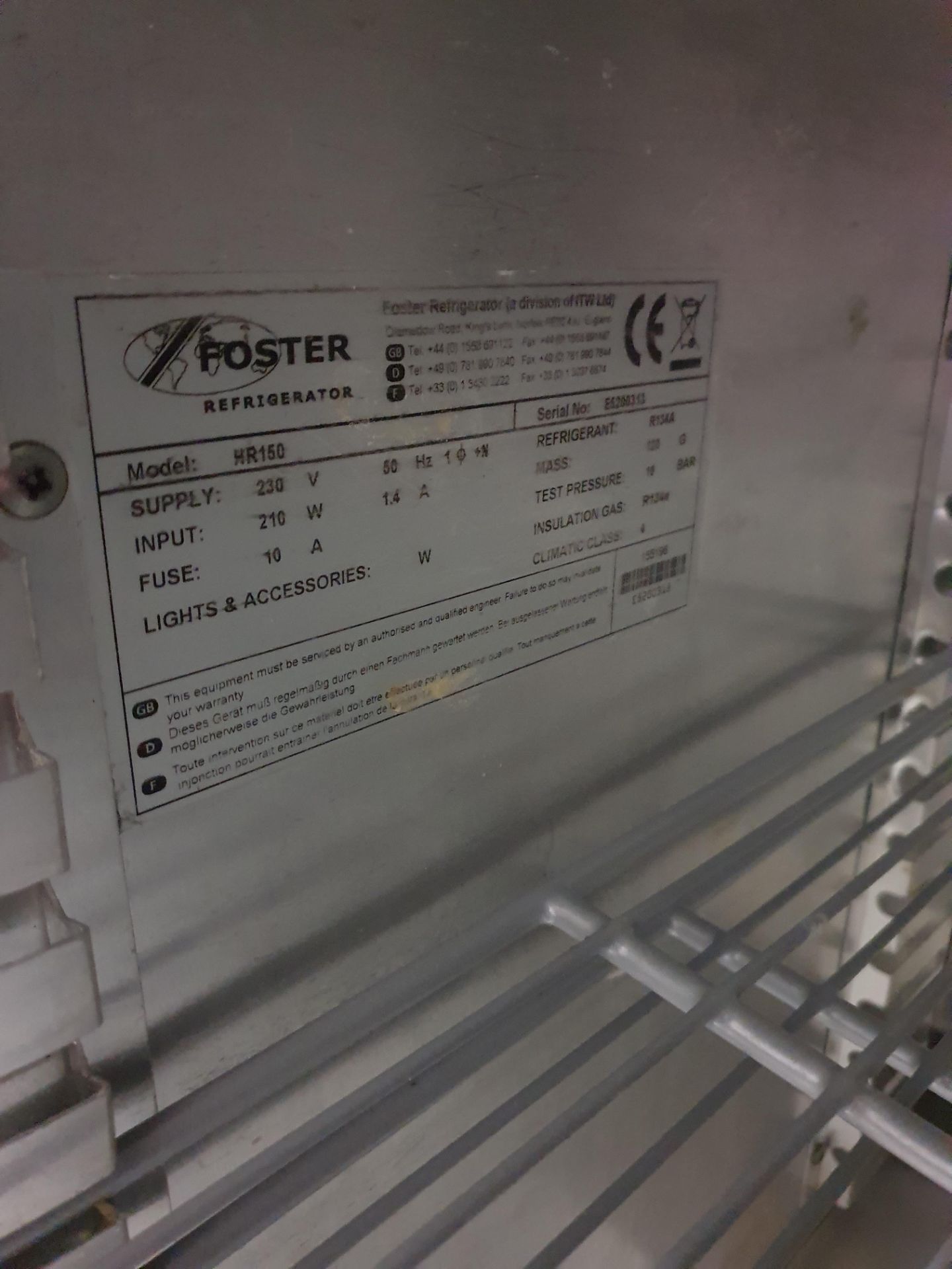 * Foster HR150 undercounter fridge - Image 3 of 3