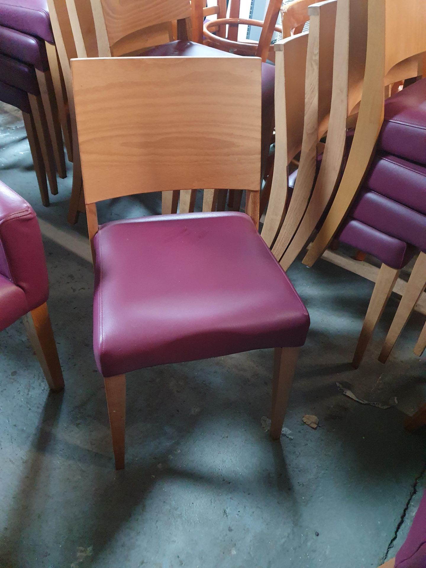 * 8 x chairs - purple pads