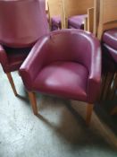 * 3 x purple tub chairs