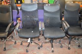 Two Mesh Backed Office Chairs