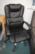 *Black Leather Managers Chair
