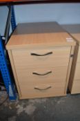 *Three Drawer Drawer Pedestal