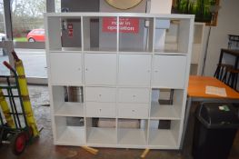 *Square Compartmentalised Pigeonhole Storage Unit with Drawers and Cupboard 150x150cm