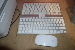 *Two Apple Keyboards A1314 and a Apple Mouse