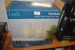 *Lumis Confetti Glass Table Lamp 2pk