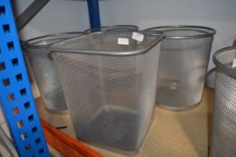 *Four Metal Waste Baskets