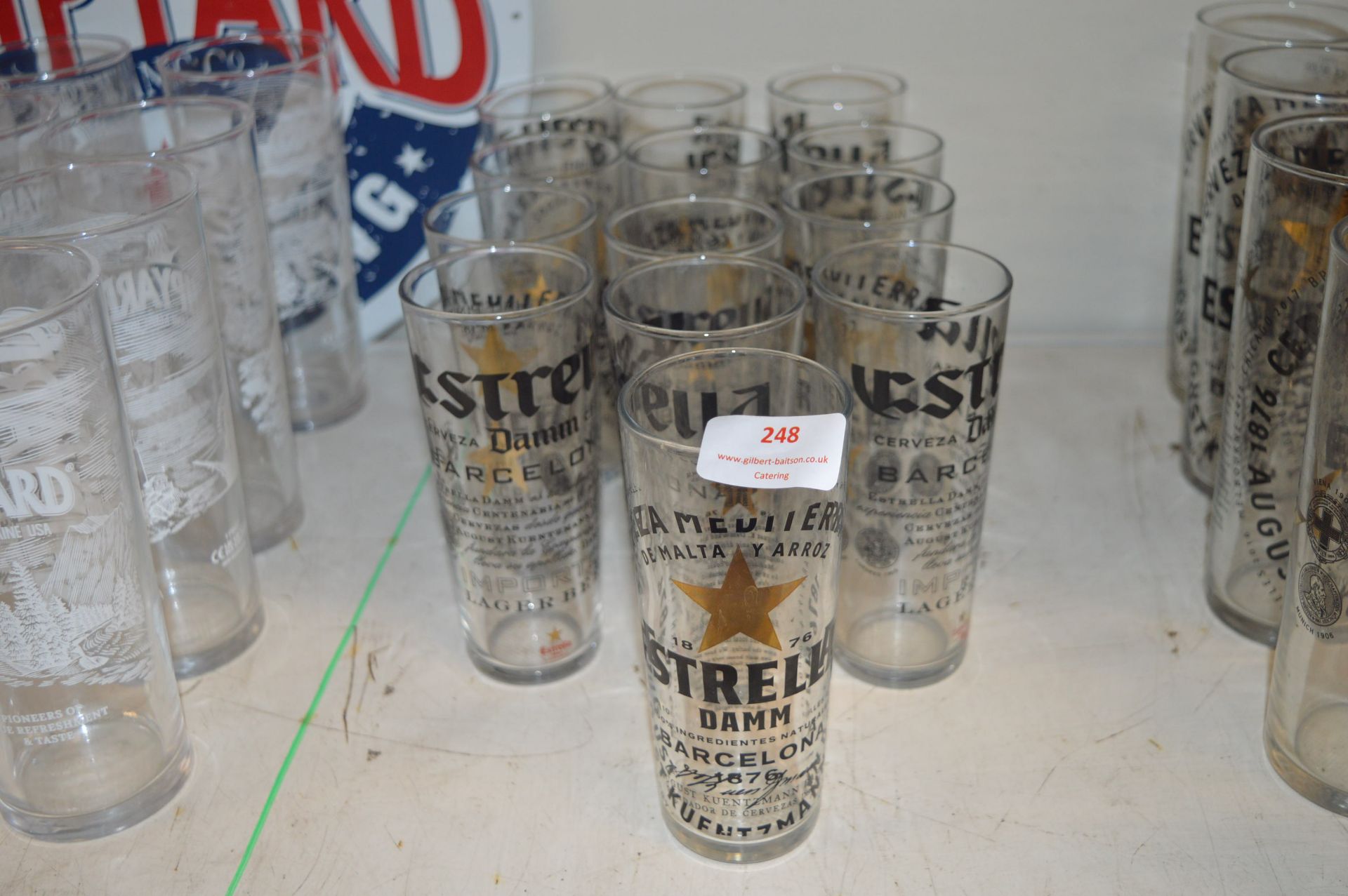 13 Estrella Half Pint Glasses