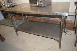 Bartlett Stainless Preparation Table with Undershe