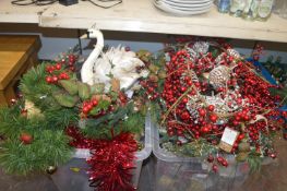 Two Boxes of Christmas Decorations