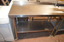 Mobile Stainless Steel Preparation Table with Unde