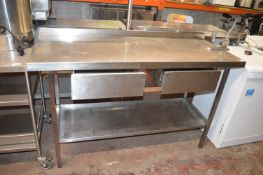 Stainless Steel Preparation Table with Undershelf,
