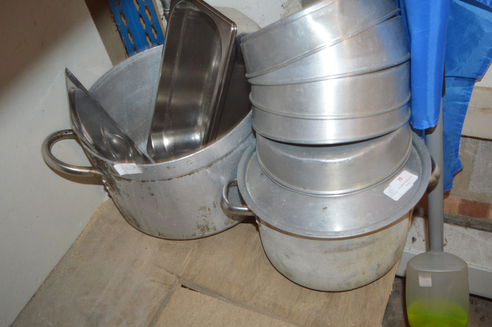 Large Aluminium Saucepan, Stainless Steel Bain Mar