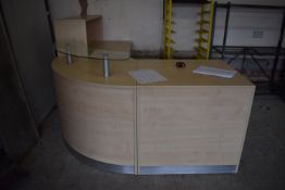 *Lightwood Three Section Curved Reception Desk