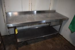 *Stainless Steel Preparation Table with Drawer, Undershelf and Upstand to Rear