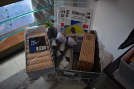 *Box Containing Till Rolls, Cocktail Sticks, Chalkboard, Signs, etc.