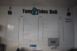 *White PVC Display Board 122x243cm and a Vintage Seafood Market Sign