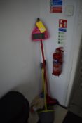 *Floor Scraper and Brush, Grey Dustpan, Two Mop Heads and Small Dustpan & Brush