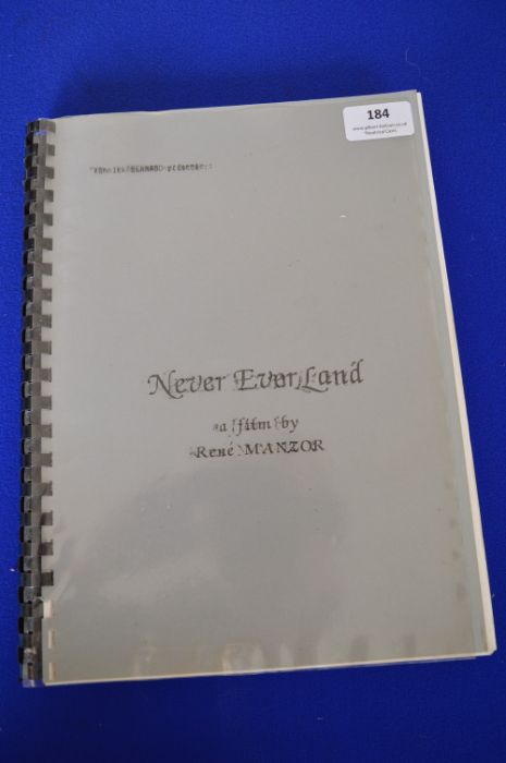 *Film Screenplay for Never Ever Land by Rene Manzor 1984 - Image 2 of 2