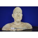 *Solid Plaster Head & Shoulders Bust of Norman Large 1989