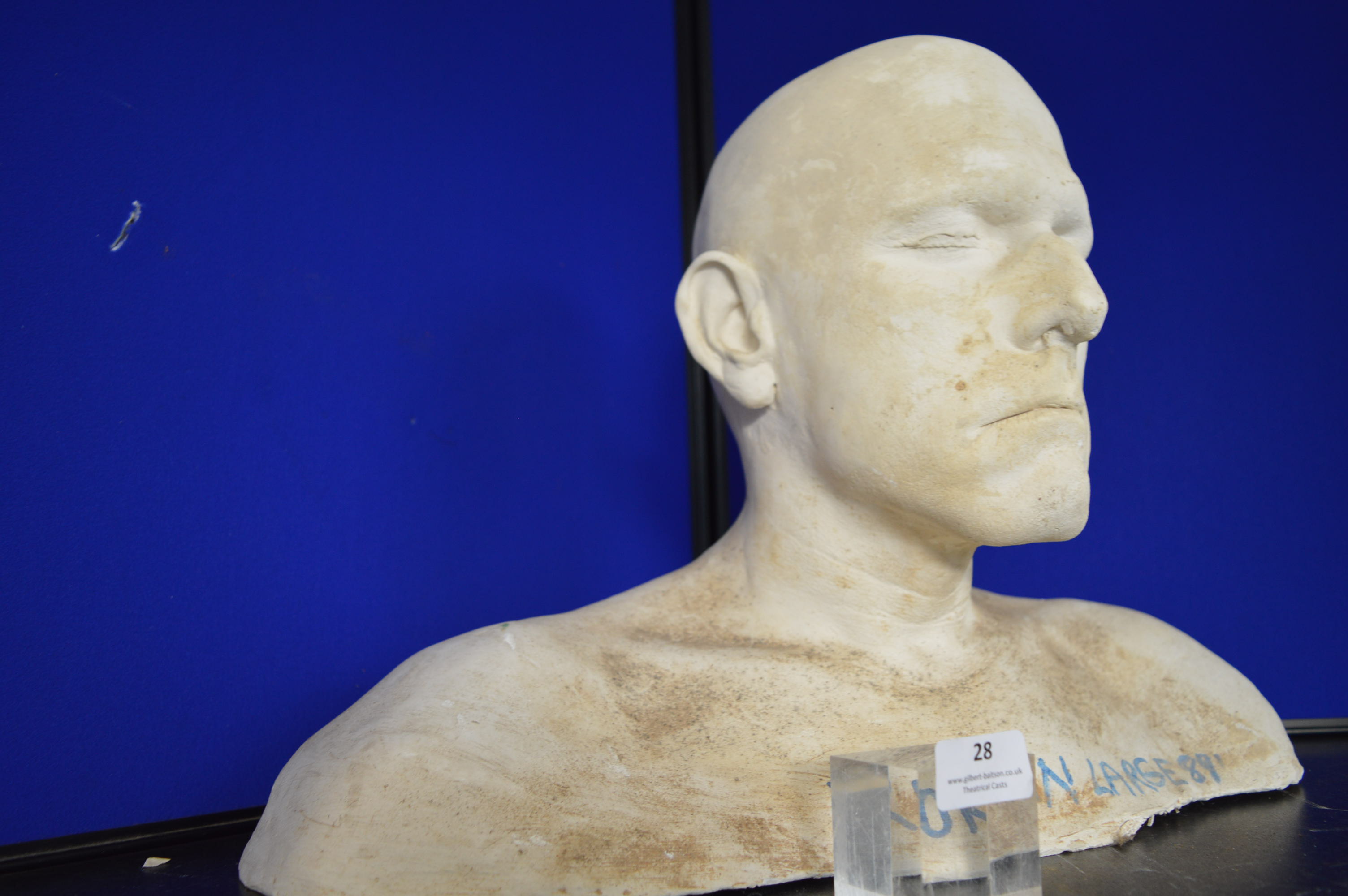 *Solid Plaster Head & Shoulders Bust of Norman Large 1989 - Image 3 of 4