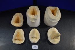 *Three Two Part Plaster Nose Moulds for Anthony Morton Including Pinocchio