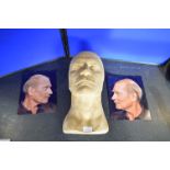*Facial Plaster Life Cast of Sir Laurence Olivier 16” height plus Photographs