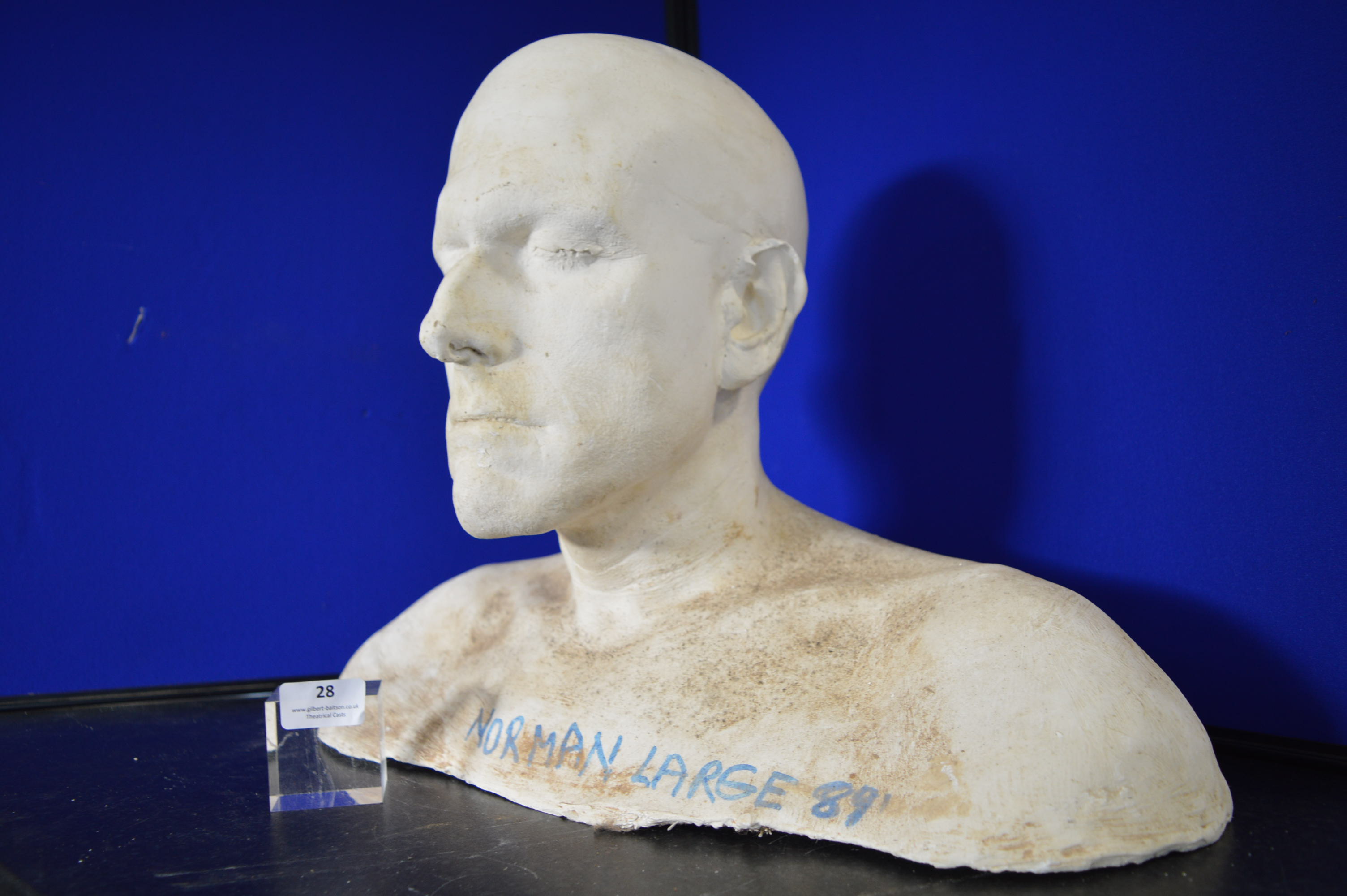 *Solid Plaster Head & Shoulders Bust of Norman Large 1989 - Image 4 of 4