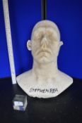 *Solid Plaster Life Bust of Stephen Rea 16” Height
