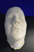 *Plaster Facial Life Cast marked Wong