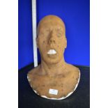 *Hollow Plaster Bust with Latex mask 15” height