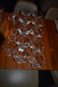 *Ten Large and One Small Glass Sundae Dishes, and Four Glass Bowls