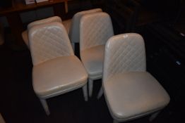 *Five Cream Upholstered Chairs