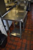 *Square Stainless Steel Preparation Table