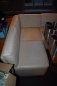 *Five Piece Sectional Cream Upholstered Corner Sofa (each section 70x70cm)