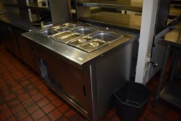 *Hot Cupboard with Bain Marie Top on Wheels, with Inserts and Some Lids 120x78cm x 90cm high