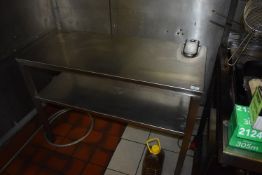 *Stainless Steel Preparation Table with Undershelf 110x50cm x 83cm high