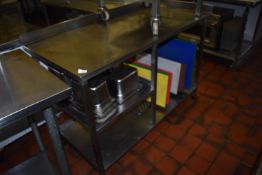 *Stainless Steel Preparation Table with Undershelves 140x68cm x 86cm high