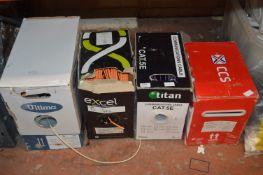 *Boxes of Cat5e and a Box of Cat6 Cable