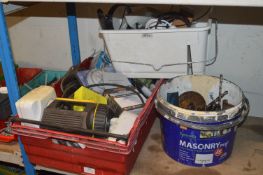 Assorted Electrical Items and a Tub of Drill Bits