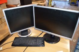 *HP Desktop Computer with LG & Samsung Monitors, a