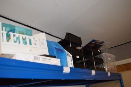 *Shelf of Various File Trays, Letterboxes, Papers,