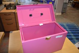 *Pink Metal Lockable Storage Box