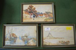 Three Small Watercolours by Matt Cohen 1914
